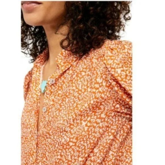 Free People Celia Printed Blouse. S - Picture 3 of 13
